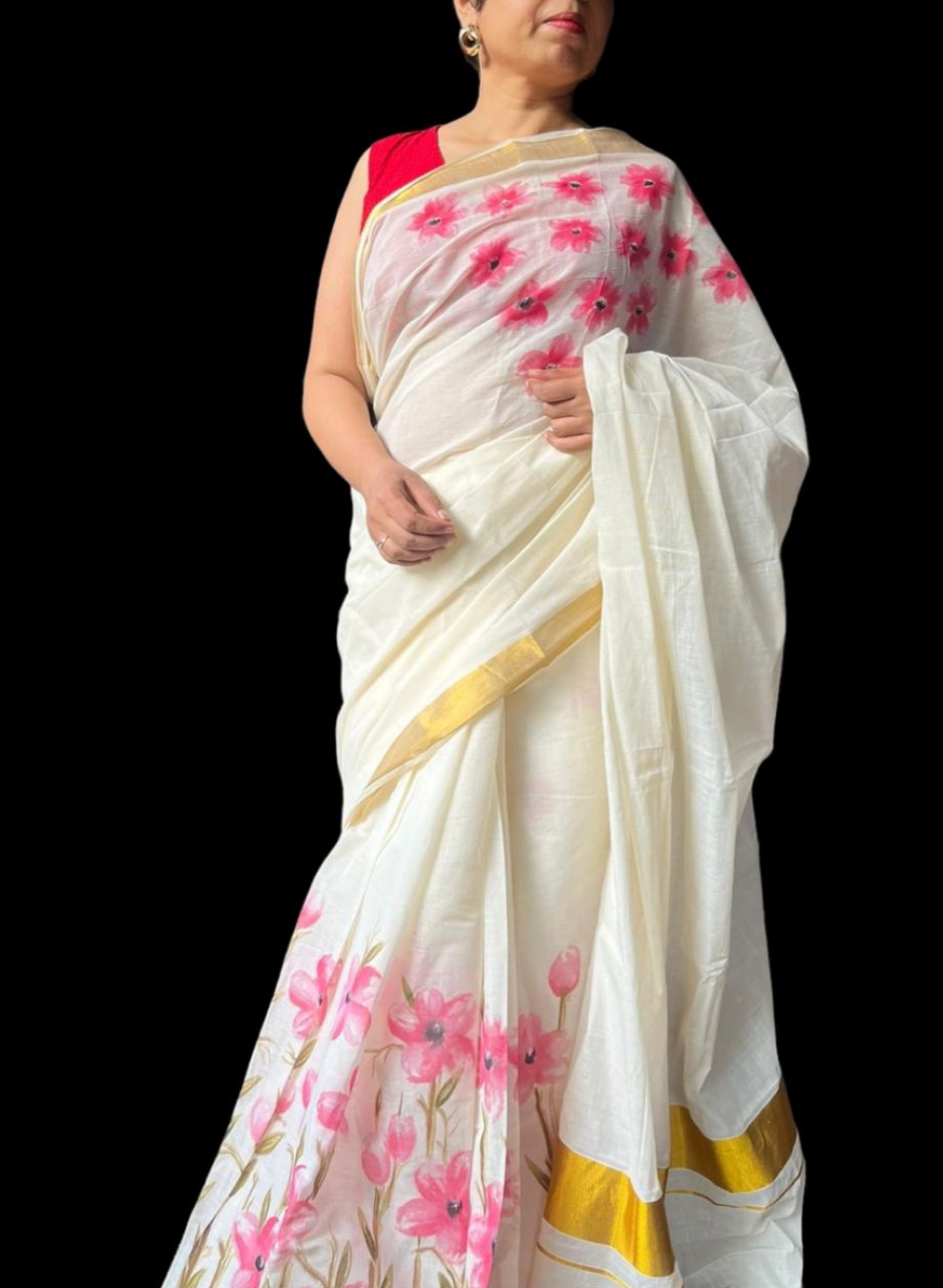 Handpainted Kerala Cotton Saree