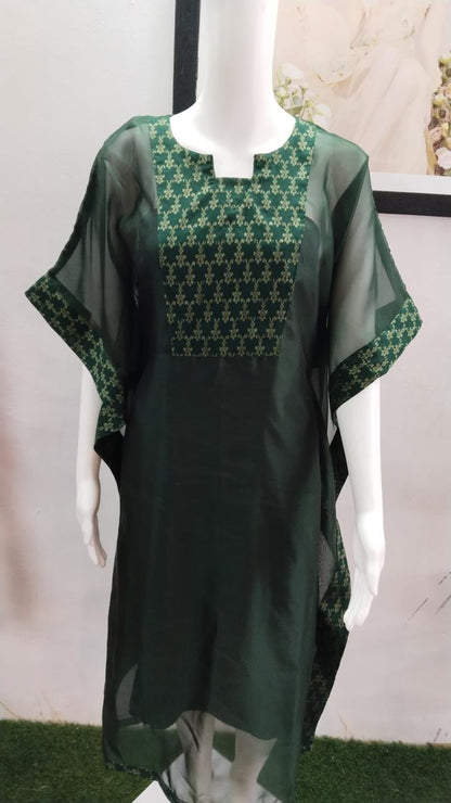 Chiffon fabric Kaftan set