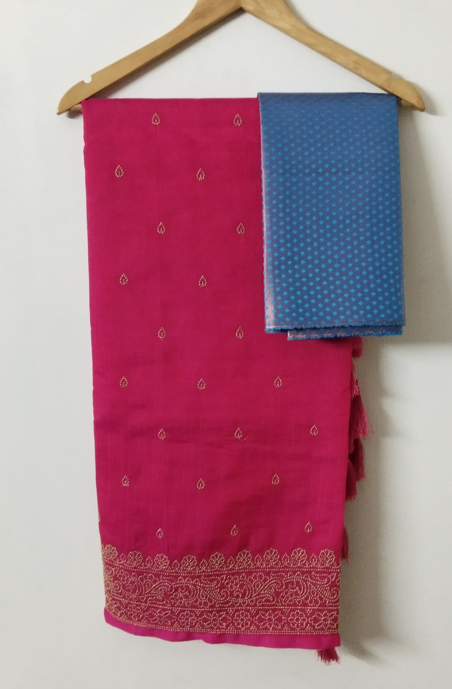 Semi-Silk Saree & Blouse