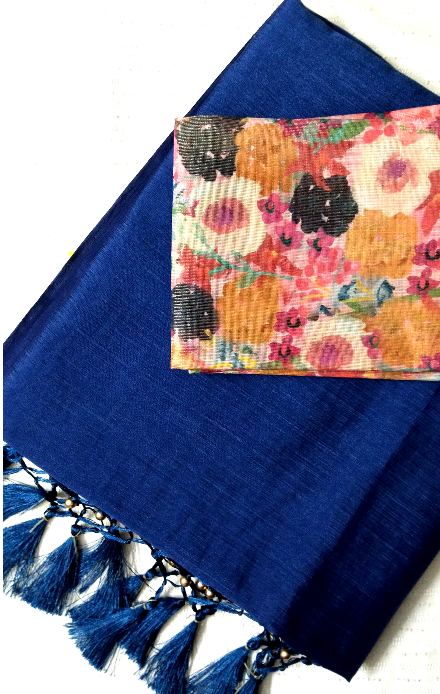 Crepe Semi-Silk Saree with Blouse